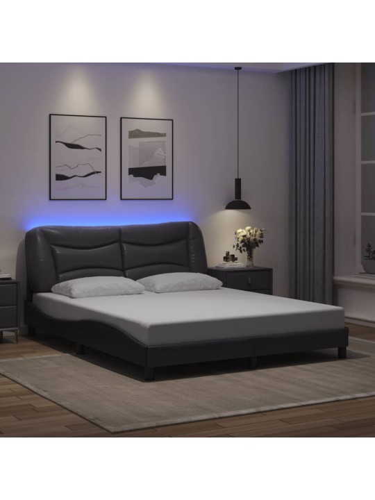 VOODIRAAM LED-TULEDEGA, HALL, 160 X 200 CM, KUNSTNAHK