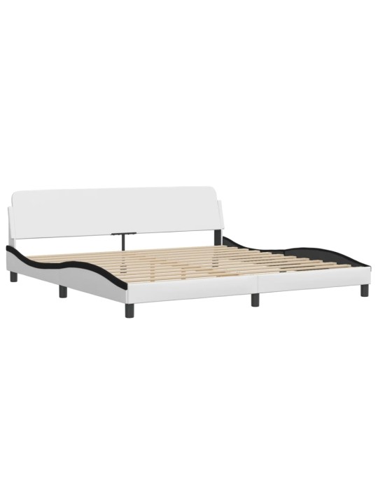 VOODIRAAM LED-TULEDEGA, VALGE JA MUST, 200X200 CM, KUNSTNAHK