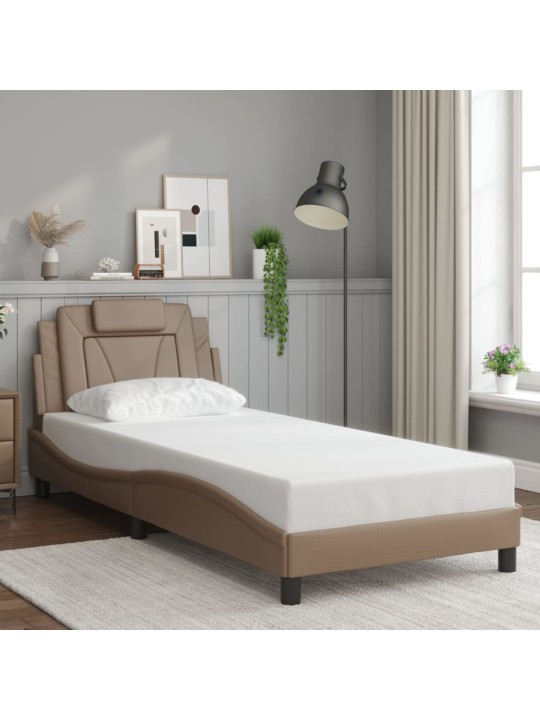 VOODIRAAM LED-TULEDEGA, CAPPUCCINO, 90 X 190 CM, KUNSTNAHK
