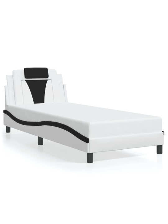 VOODIRAAM LED-TULEDEGA, VALGE JA MUST, 90 X 190 CM, KUNSTNAHK