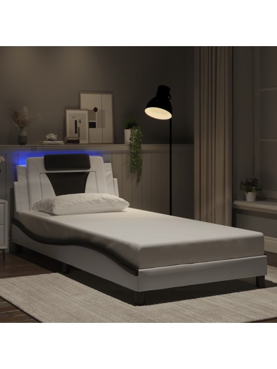 VOODIRAAM LED-TULEDEGA, VALGE JA MUST, 100 X 200 CM, KUNSTNAHK