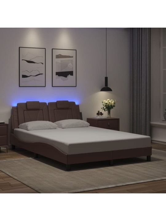 VOODIRAAM LED-TULEDEGA, PRUUN, 120 X 200 CM, KUNSTNAHK