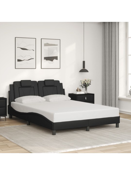 VOODIRAAM LED-TULEDEGA, MUST, 140 X 190 CM, KUNSTNAHK