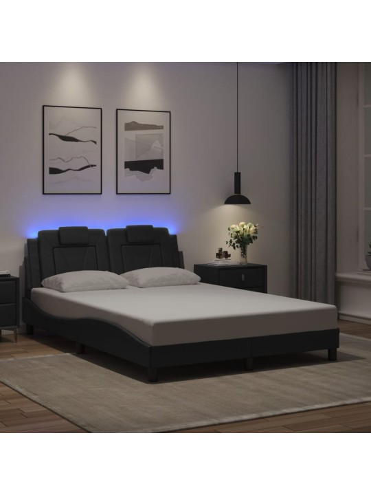 VOODIRAAM LED-TULEDEGA, MUST, 140 X 190 CM, KUNSTNAHK