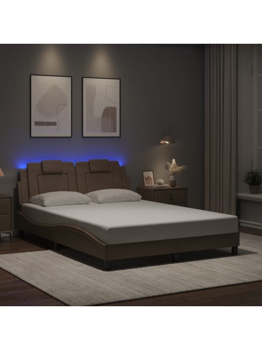 VOODIRAAM LED-TULEDEGA, CAPPUCCINO, 140 X 190 CM, KUNSTNAHK