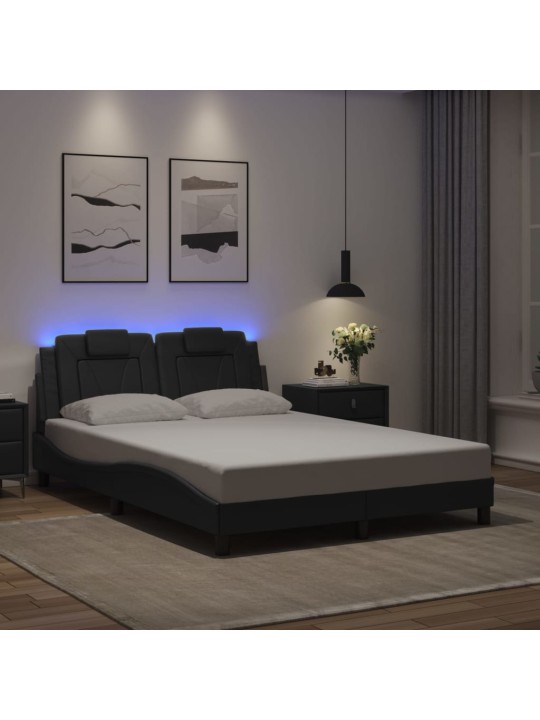 VOODIRAAM LED-TULEDEGA, MUST, 140 X 200 CM, KUNSTNAHK