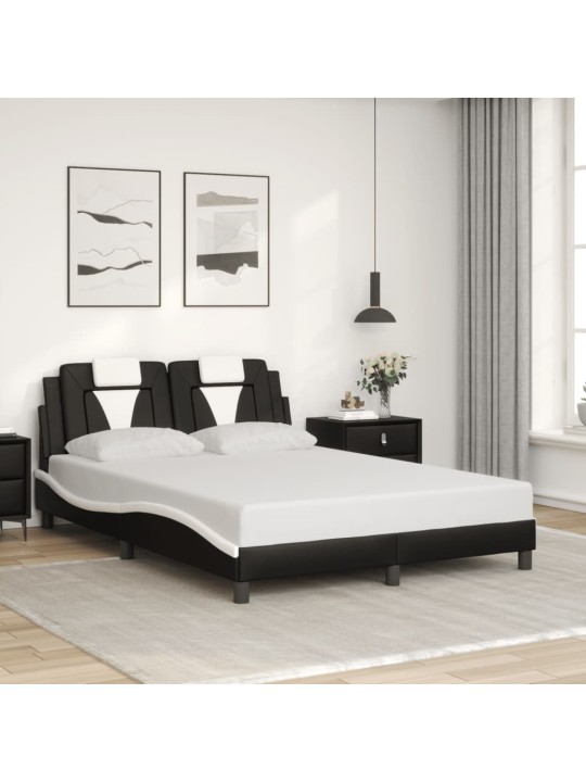VOODIRAAM LED-TULEDEGA, MUST JA VALGE, 140 X 200 CM, KUNSTNAHK