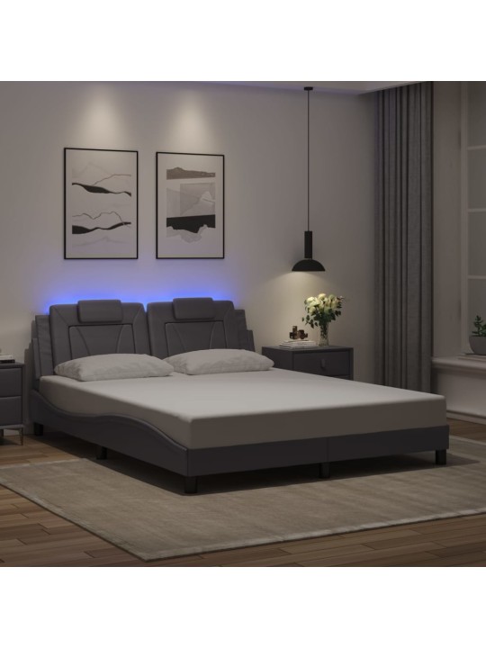 VOODIRAAM LED-TULEDEGA, HALL, 160 X 200 CM, KUNSTNAHK