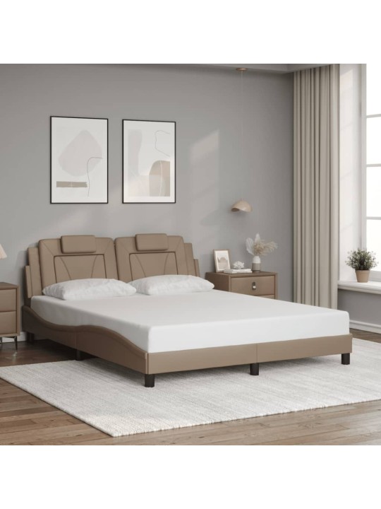 VOODIRAAM LED-TULEDEGA. CAPPUCCINO, 160 X 200 CM, KUNSTNAHK