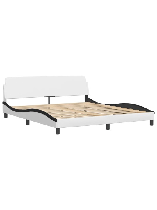 VOODIRAAM LED-TULEDEGA, VALGE JA MUST, 180 X 200 CM, KUNSTNAHK