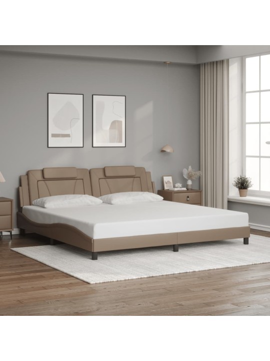 VOODIRAAM LED-TULEDEGA, CAPPUCCINO, 200X200 CM, KUNSTNAHK