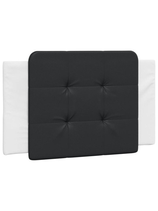 Voodiraam LED-tuledega, valge ja must, 80 x 200 cm, kunstnahk