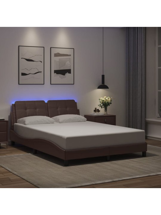 VOODIRAAM LED-TULEDEGA, PRUUN, 120 X 200 CM, KUNSTNAHK