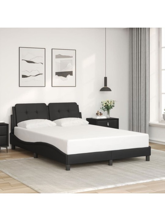 VOODIRAAM LED-TULEDEGA, MUST, 140 X 190 CM, KUNSTNAHK