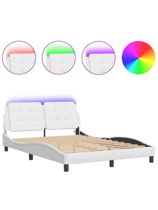 VOODIRAAM LED-TULEDEGA, VALGE, 140 X 190 CM, KUNSTNAHK