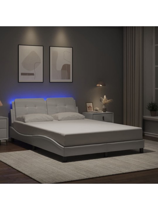 VOODIRAAM LED-TULEDEGA, VALGE, 140 X 190 CM, KUNSTNAHK