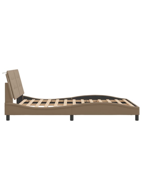 VOODIRAAM LED-TULEDEGA, CAPPUCCINO, 140 X 190 CM, KUNSTNAHK