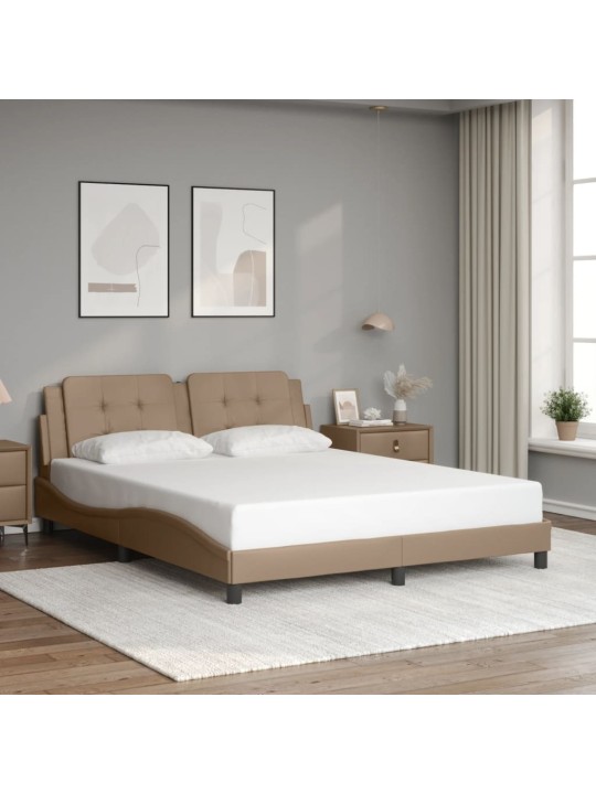 VOODIRAAM LED-TULEDEGA. CAPPUCCINO, 160 X 200 CM, KUNSTNAHK
