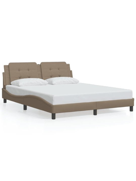 VOODIRAAM LED-TULEDEGA. CAPPUCCINO, 160 X 200 CM, KUNSTNAHK