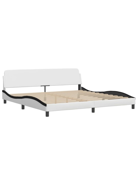 VOODIRAAM LED-TULEDEGA, VALGE JA MUST, 200X200 CM, KUNSTNAHK
