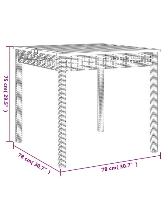 3-osaline aiamööbli komplekt patjadega, must, polürotang