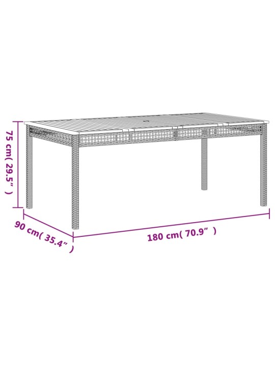 9-osaline aiamööbli komplekt patjadega, must, polürotang