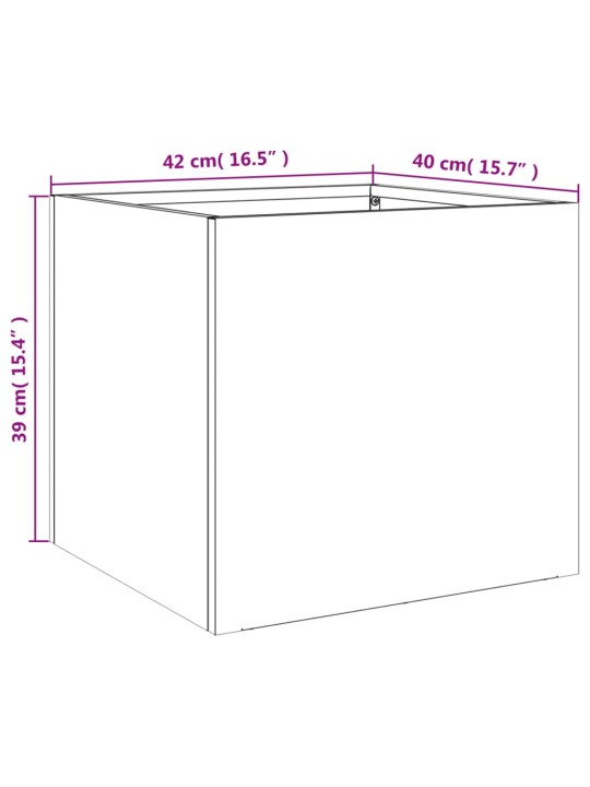 Taimekastid 2 tk must 42x40x39 cm, teras