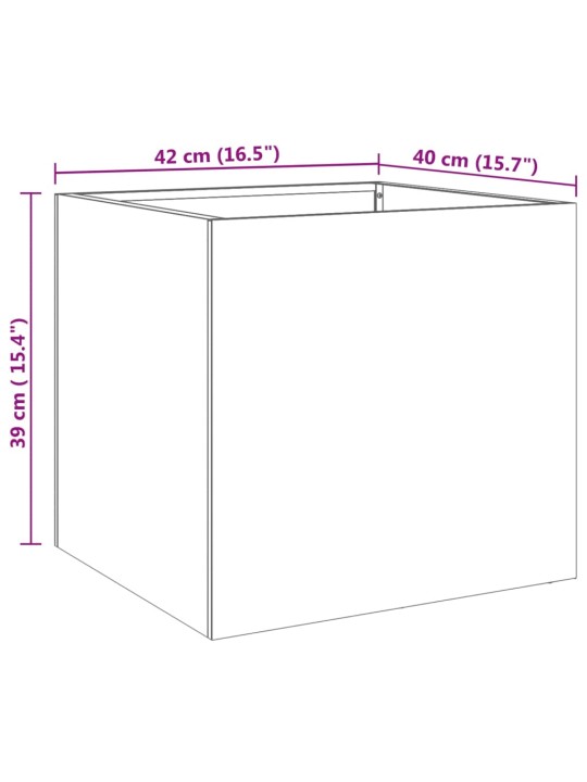 Taimekastid 2 tk hõbedane 42x40x39 cm roostevaba teras