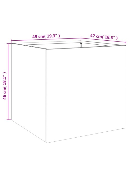 Taimekast must 49x47x46 cm, teras