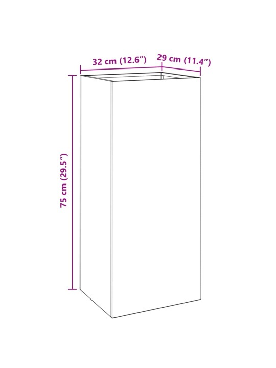 Taimekast antratsiithall 32x29x75 cm, teras