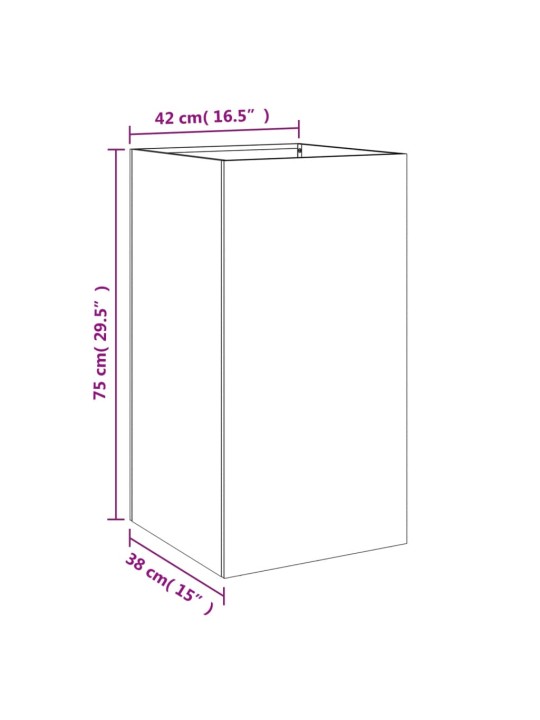 Taimekast must 42x38x75 cm, teras