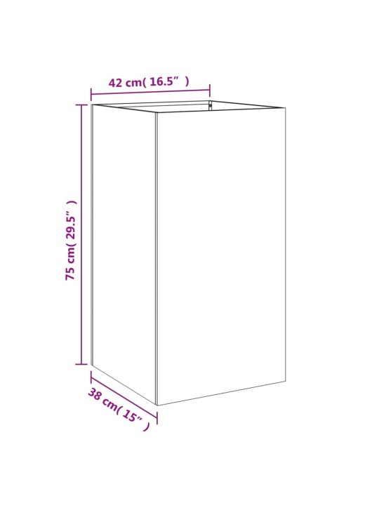 Taimekast valge 42x38x75 cm, teras