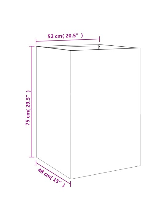 Taimekast must 52x48x75 cm, teras