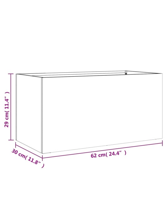 Taimekast must 62x30x29 cm, teras