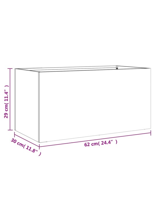 Taimekast valge 62x30x29 cm, teras