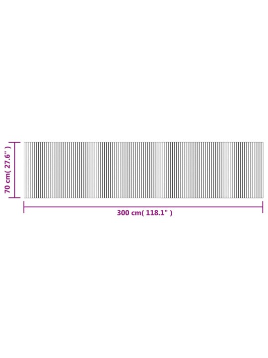 VAIP, RISTKÜLIKUKUJULINE, TUMEPRUUN, 70 X 300 CM, BAMBUS