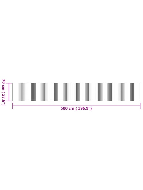 Vaip, ristkülikukujuline, naturaalne, 70 x 500 cm, bambus