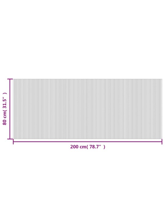 VAIP, RISTKÜLIKUKUJULINE, MUST, 80 X 200 CM, BAMBUS