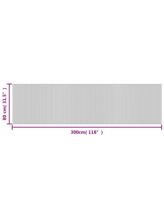 Vaip, ristkülikukujuline, pruun, 80 x 300 cm, bambus