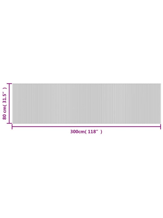 VAIP, RISTKÜLIKUKUJULINE, TUMEPRUUN, 80 X 300 CM, BAMBUS