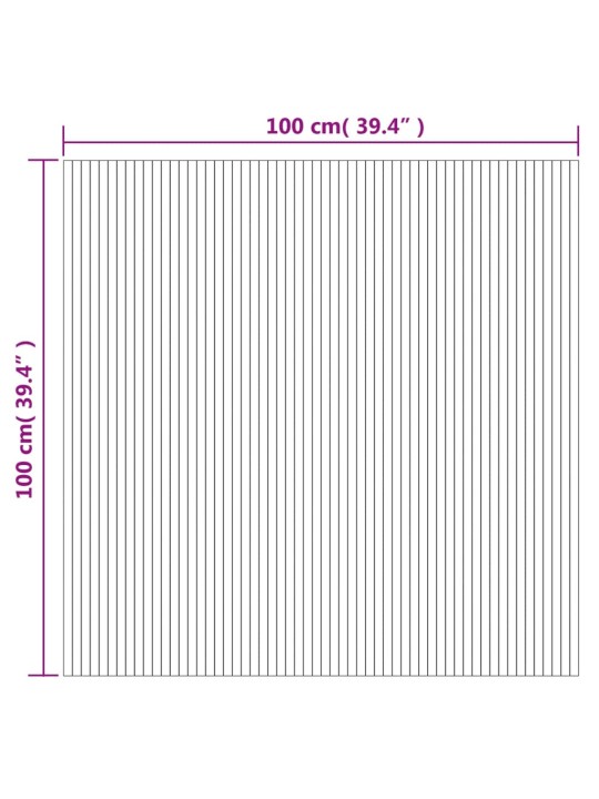 VAIP, RISTKÜLIKUKUJULINE, HALL, 100 X 100 CM, BAMBUS