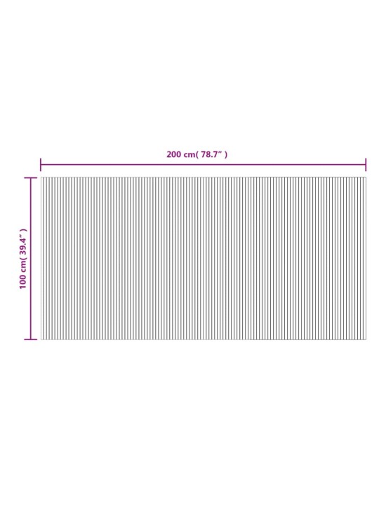 VAIP, RISTKÜLIKUKUJULINE, MUST, 100 X 200 CM, BAMBUS