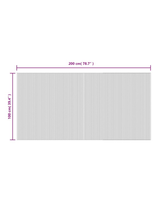 VAIP, RISTKÜLIKUKUJULINE, PRUUN, 100 X 200 CM, BAMBUS