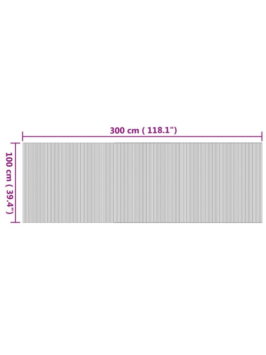 VAIP, RISTKÜLIKUKUJULINE, NATURAALNE, 100 X 300 CM, BAMBUS