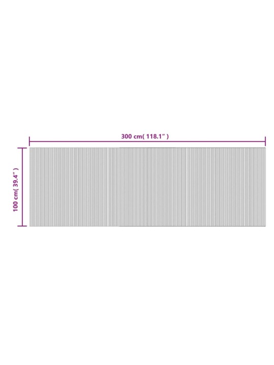 VAIP, RISTKÜLIKUKUJULINE, PRUUN, 100 X 300 CM, BAMBUS