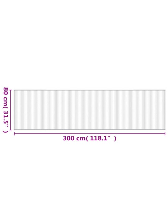 VAIP, RISTKÜLIKUKUJULINE, TUMEPRUUN, 80 X 300 CM, BAMBUS
