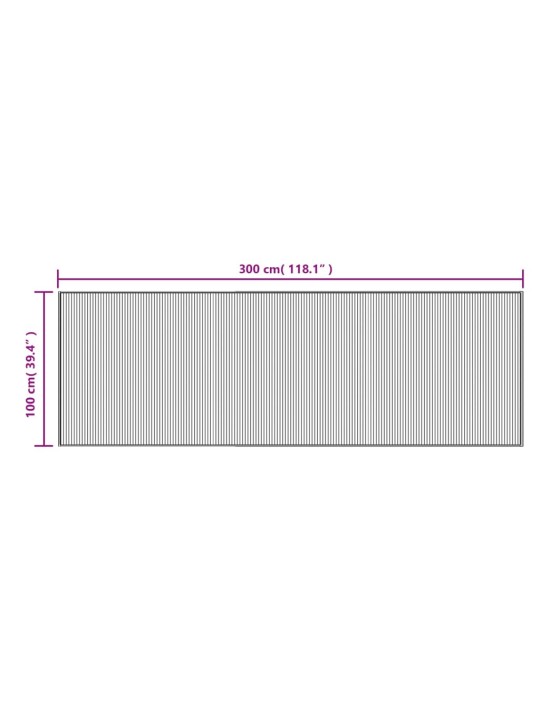 VAIP, RISTKÜLIKUKUJULINE, MUST, 100 X 300 CM, BAMBUS