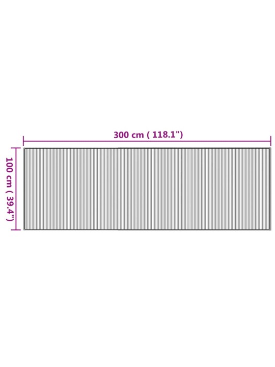 VAIP, RISTKÜLIKUKUJULINE, NATURAALNE, 100 X 300 CM, BAMBUS