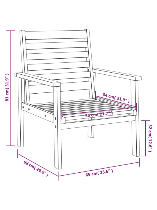 Aia tugitoolid 2 tk, 66,5 x 65 x 81 cm, akaatsiapuit