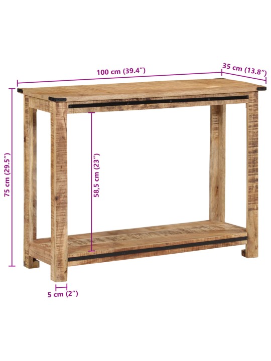 Konsoollaud, 100 x 35 x 75 cm, mangopuit